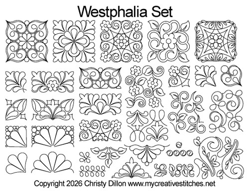 Flowers, leaves, curls, swirls, feathers, full set
