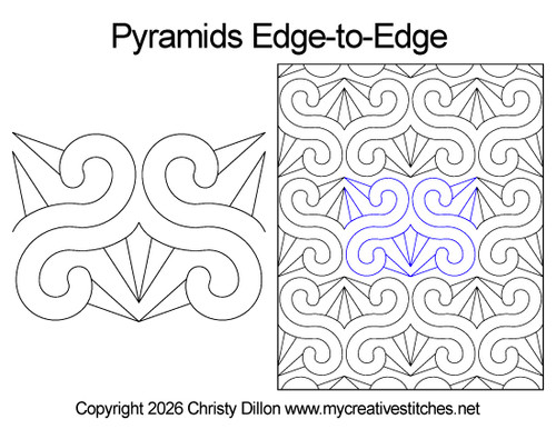 Pyramids Edge-to-Edge digital long-arm
