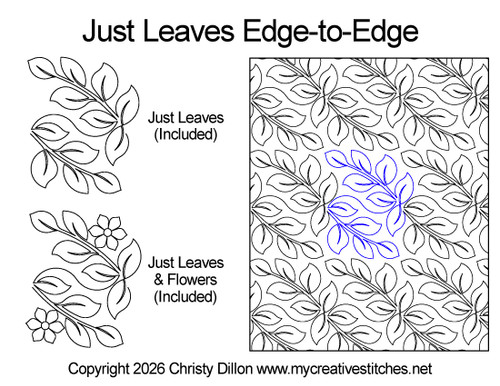 Just Leaves Edge-to-Edge and Just Leaves & Flowers Edge-to-Edge