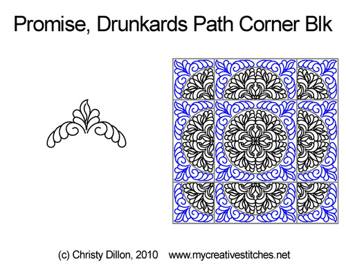 Promise Drunkards Path, Corner Block