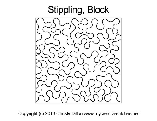 Stippling, Square Block
