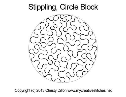 Stippling, Circle, Block