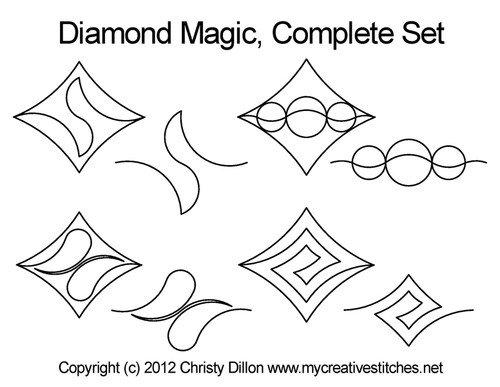 Diamond magic complete quilt pattern set