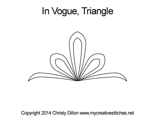 In Vogue digitized triangle quilt pattern