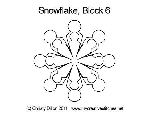 Snowflakes Block 6