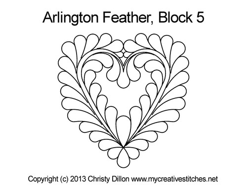 Arlington Feather (Heart), Block 5