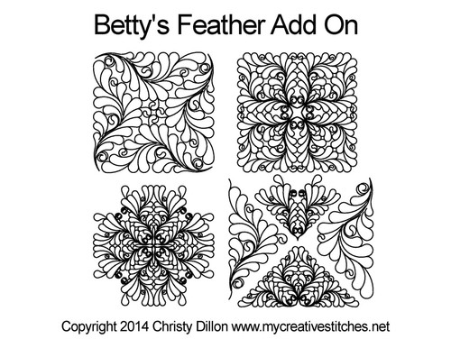 Betty's Feather Add-On Set quilting patterns