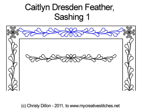 Caitlyn dresden feather sashing 1 quilt pattern