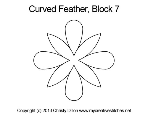 Curved Feather Block 7