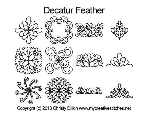 Decatur Feather Set