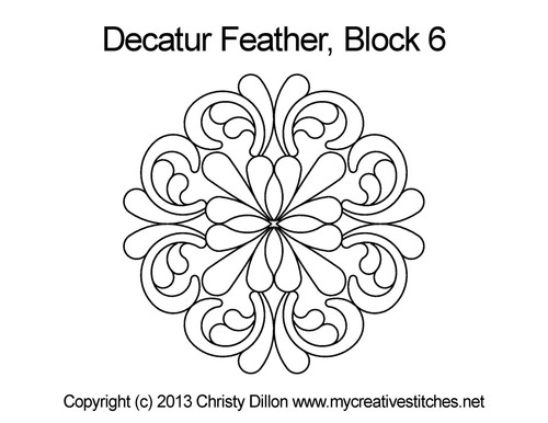 Decatur Feather, Block 6