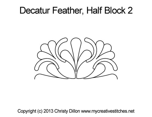 Decatur Feather, Half Block 2