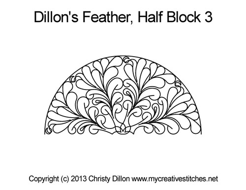 Dillon's Feather Half Block 3
