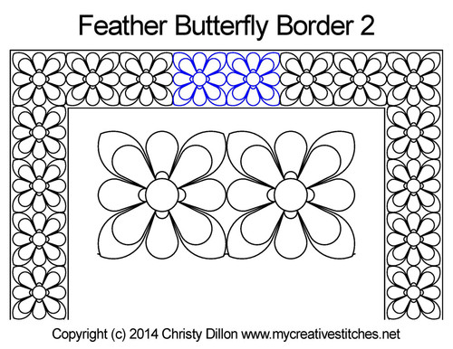 Feather Butterfly Border 2 quilt design