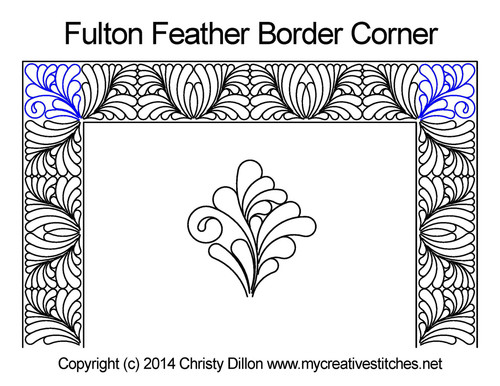 Fulton Feather Corner quilting design
