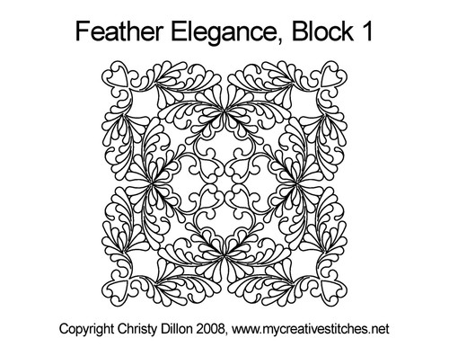 Feather Elegance, Block 1