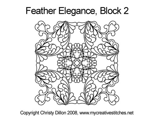 Feather Elegance, Block 2