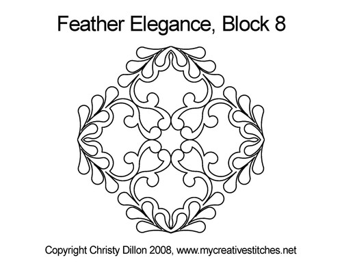 Feather Elegance Block 8