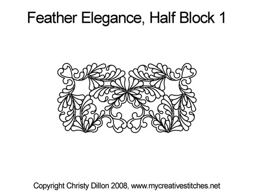 Feather Elegance, Half Block 1