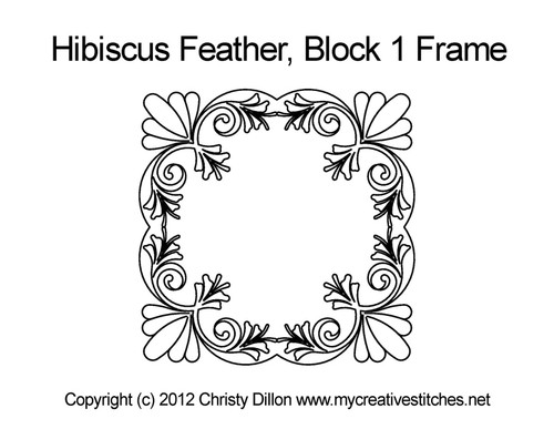 Hibiscus Feather, Block 1 Frame