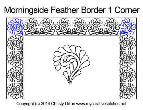 Morningside Feather Corner 1 quilt designs