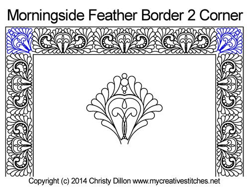 Morningside Feather Corner 2 quilting pattern