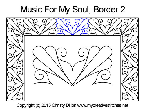 Music for my soul border 2 quilting design