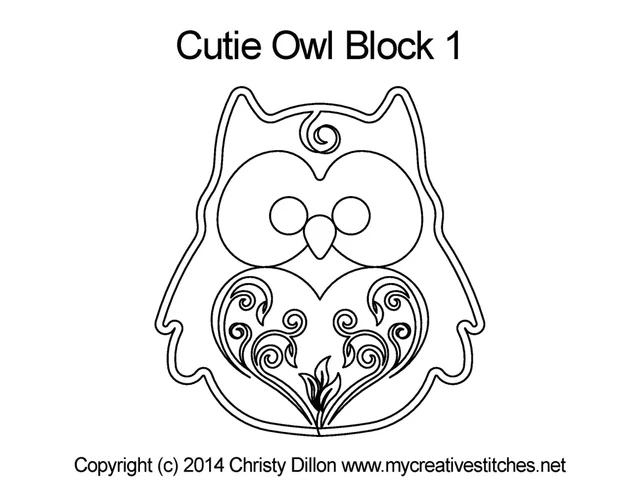 Owl Block Graphics All Blocks - Animals - Page 1 - My Creative Stitches