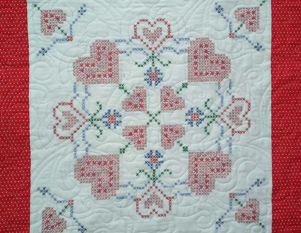 Computerized Quilting Pattern Lucky Hearts Edge-to-Edge