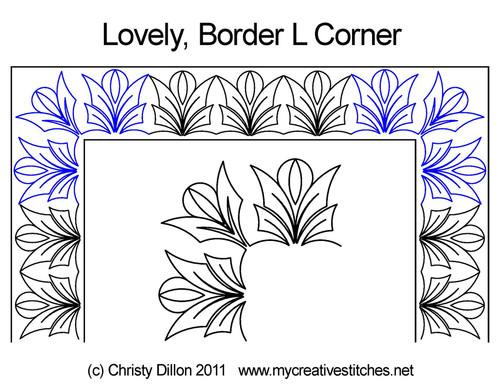 Litnum Corner Sample Lovely L Corner - My Creative Stitches