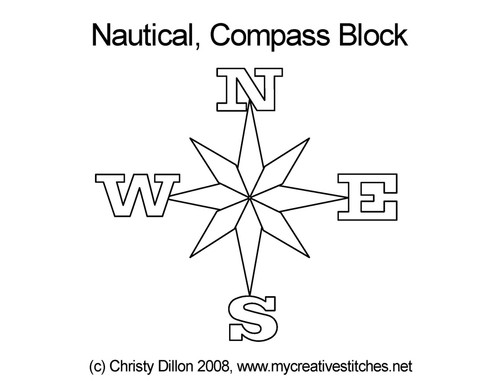 Nautical Compass Block - My Creative Stitches