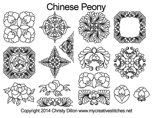 ピオニー セット Chinese Peony Set - My Creative Stitches