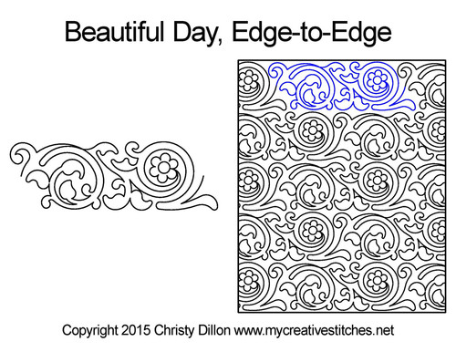 Beautiful Day Edge-to-Edge - My Creative Stitches