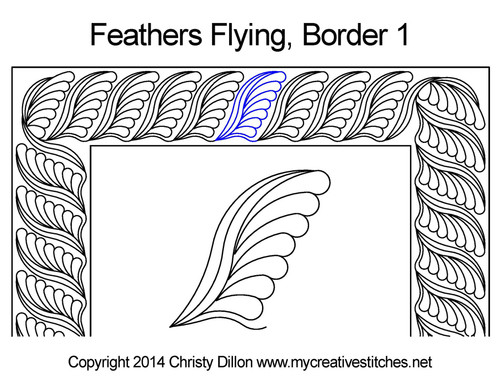Feathers Flying Border 1 - My Creative Stitches
