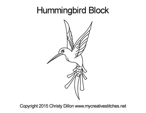 Hummingbird Block - My Creative Stitches