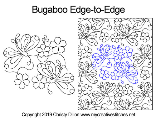 Computerized Quilting Pattern Bugaboo Edge-to-Edge
