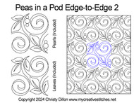 Swirls, leaves, pearls, quick and easy, easy to use digital edge-to-edge pantograph for long-arm computerized quilting