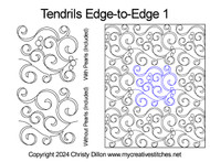 Pearls, swirls, curls, neutral, easy to use, quick to stitch digital long-arm pantograph for computerized long-arms