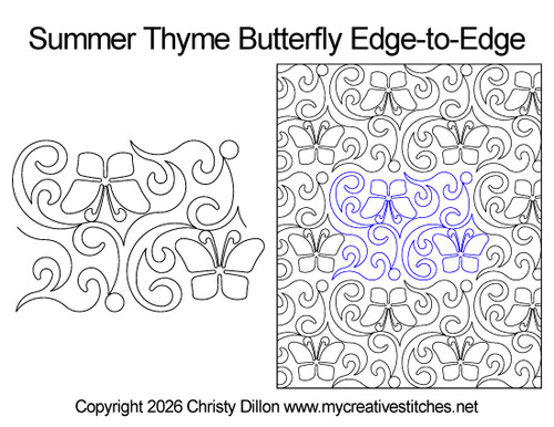 Summer Thyme Butterfly Edge-to-Edge