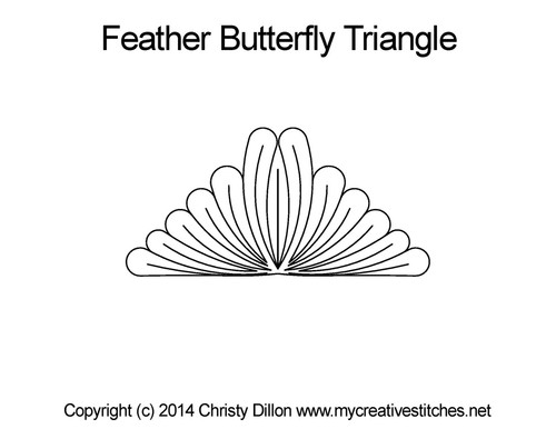 Feather Butterfly Triangle - My Creative Stitches