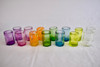 Selection of handcrafted shot glasses made from recycled glass