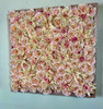 Original Artwork "Creme" Silk flowers in Glittery Rose Gold Frame 24"x24"