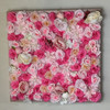 "Hot Pink" Silk flowers in Glittery Rose Gold Frame 24"x24"
