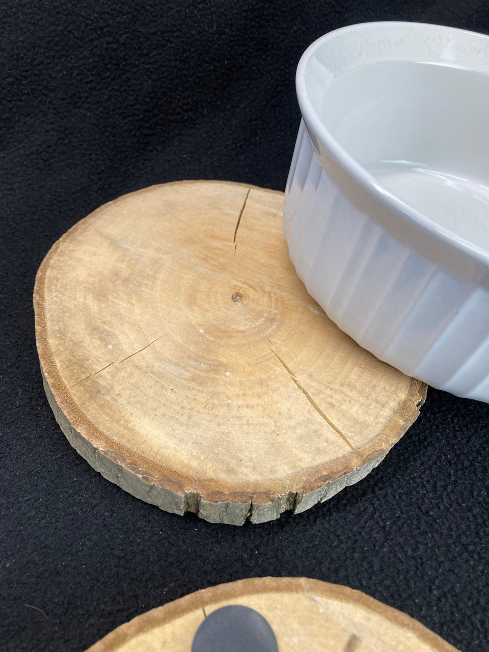 Walnut Wood Trivet Hot Plate Holder Natural Rough Cut Single