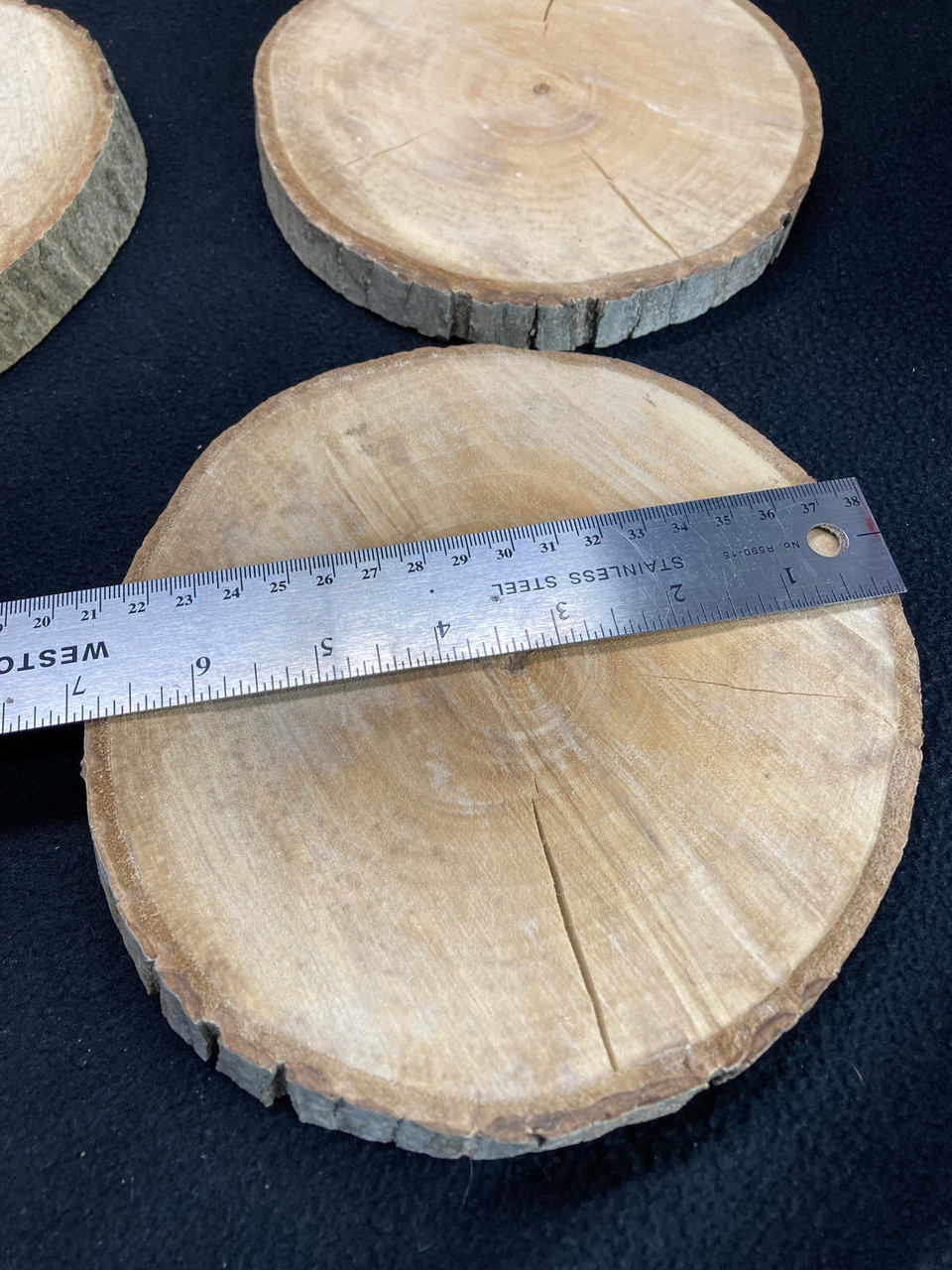 Walnut Wood Trivet Hot Plate Holder Natural Rough Cut Single