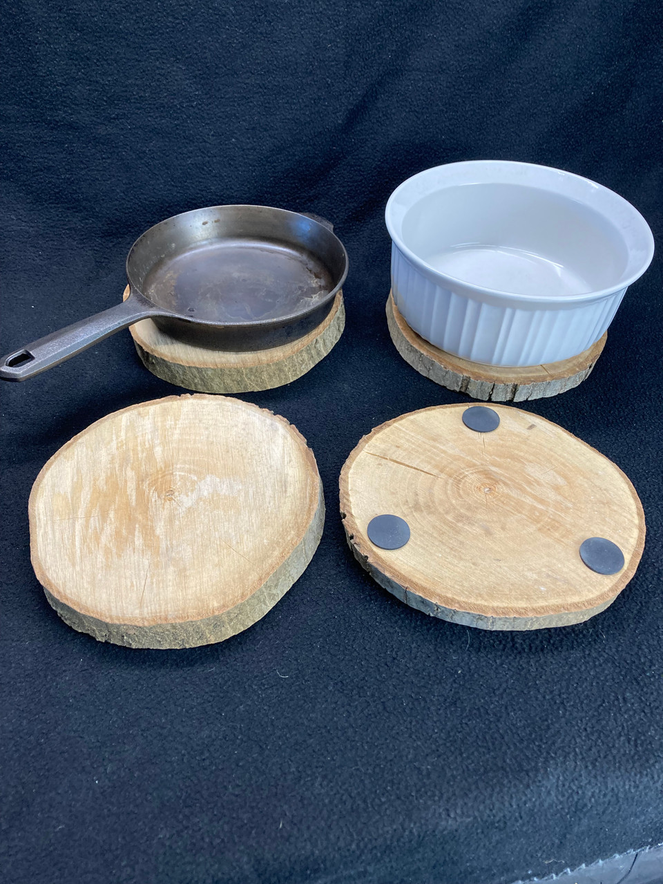 Walnut Wood Trivet Hot Plate Holder Natural Rough Cut Single