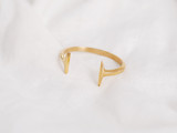 Hand-Hammered Bracelet | Open Eleven | Gold Brass | Hand Hammered in Kenya