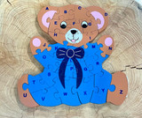 Teddy Bear Alphabet Puzzle | Double Sided | Made in Sri Lanka