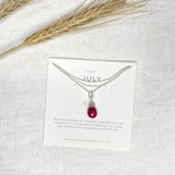 Gemstone Necklace | Ruby | July | Handmade in Victoria