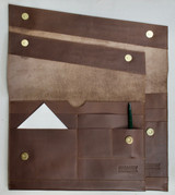 Leather Folio | Laptop Sleeve 13" | Dark Brown | Handmade in Kenya